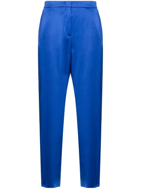 Giorgio Armani tapered silk trousers Blue 4SHPP135T02AT