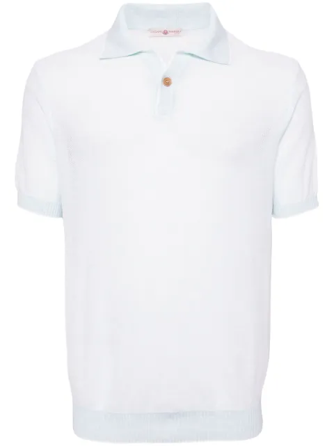 Luciano Barbera fine-knit cotton polo shirt Green 19904452135