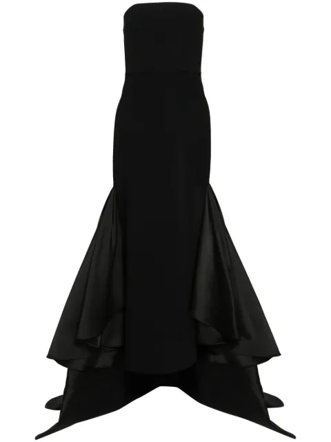 Solace London Jodi crepe maxi dress Black OS39007