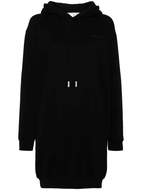 Off-White logo-print hoodie dress Black OWDB364C99JER0011010