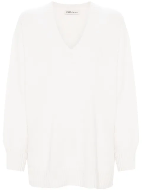 MODES GARMENTS V-neck fine-knit jumper Neutrals MGWKNIT1