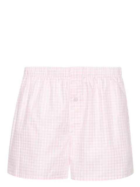 MODES GARMENTS gingham-check cotton boxers Pink MGMBOXER1