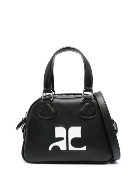 Courrèges Bowling leather mini bag Black 124GSA083CR0027