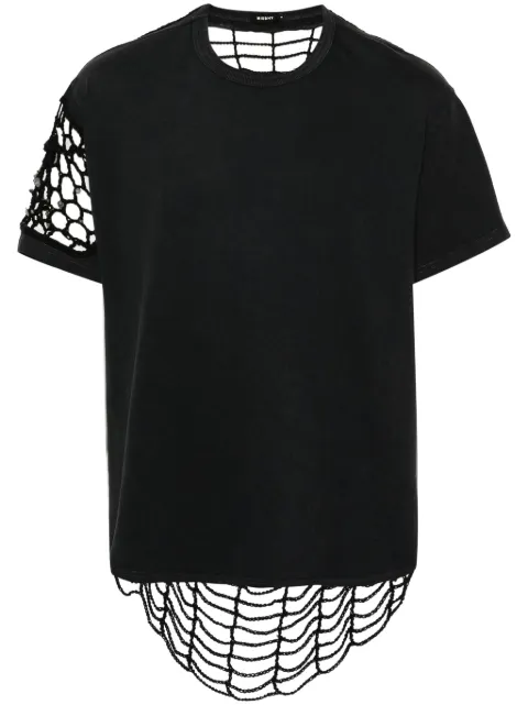MISBHV crochet-panelling T-shirt Black 230M146