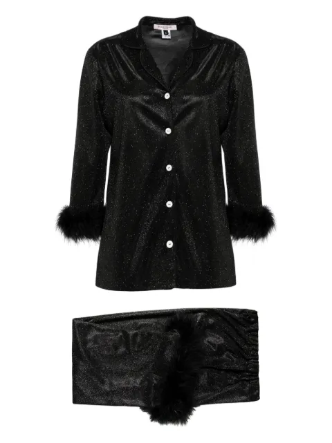 Gilda & Pearl Starlet lurex pyjama set Black 2470BLACK