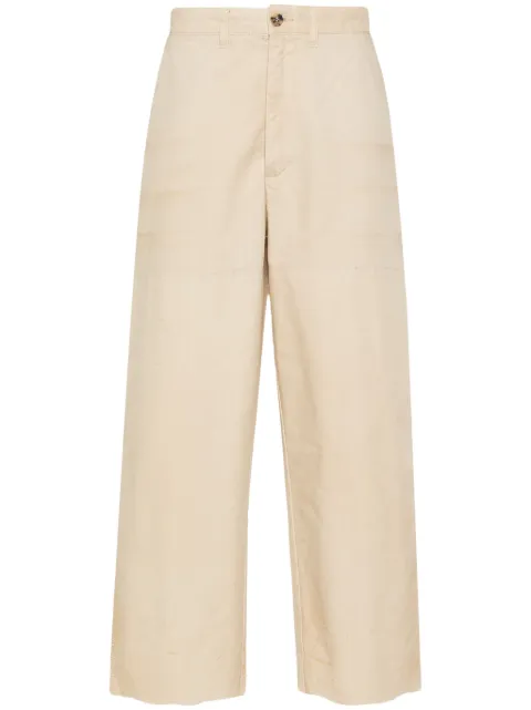Golden Goose tapered-leg cotton trousers Neutrals GMP01701P001483