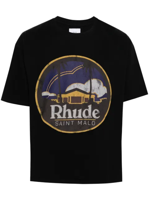 RHUDE logo-print cotton T-shirt Black RHSS24TT17012610