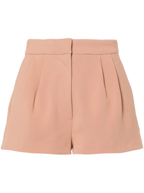 Elisabetta Franchi logo-patch crepe shorts Pink SH00842E2