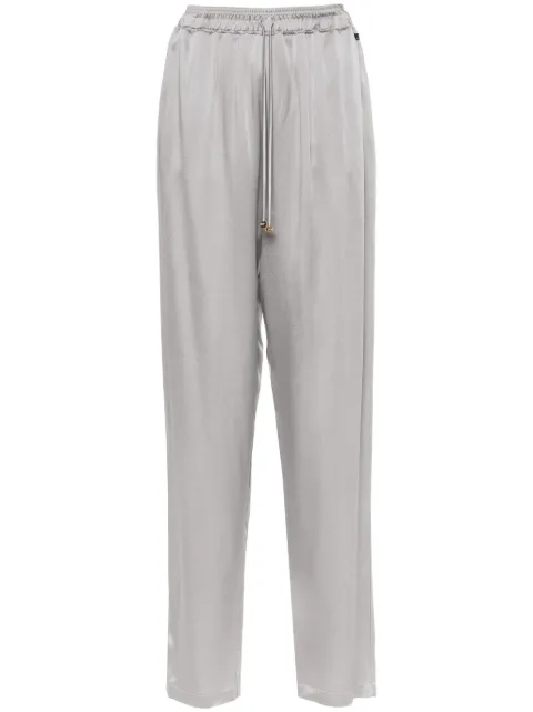 Elisabetta Franchi satin tapered trousers Grey PA05642E2