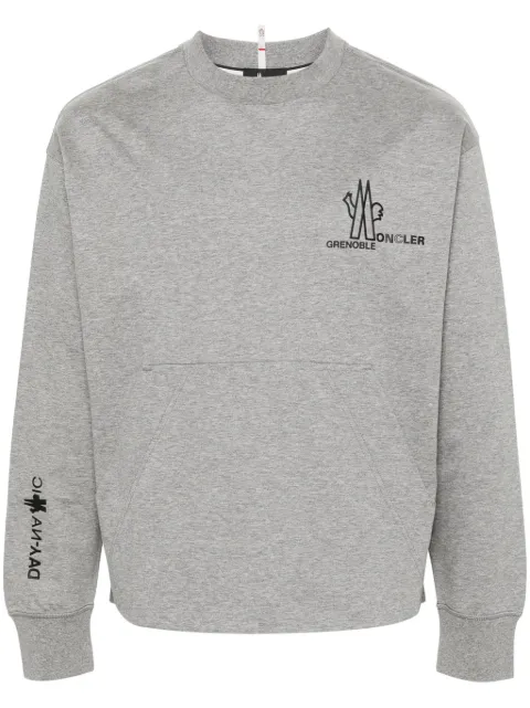 Moncler Grenoble logo-appliqué cotton sweatshirt Grey 8G00002809AD