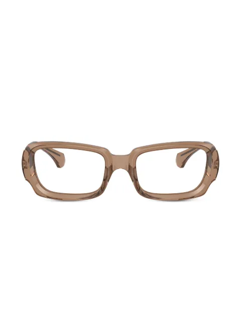 Alain Mikli rectangle-frame glasses Brown A05504002CT