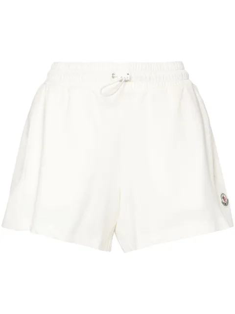 Moncler logo-appliqué jersey shorts White J10938H0001689AJU