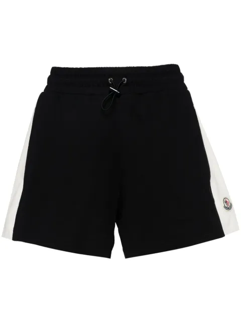 Moncler logo-appliqué striped shorts Blue J10938H0001689AJU