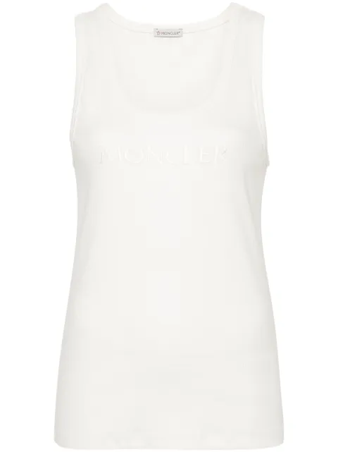 Moncler logo-embroidered tank top White 8P0000689AK60
