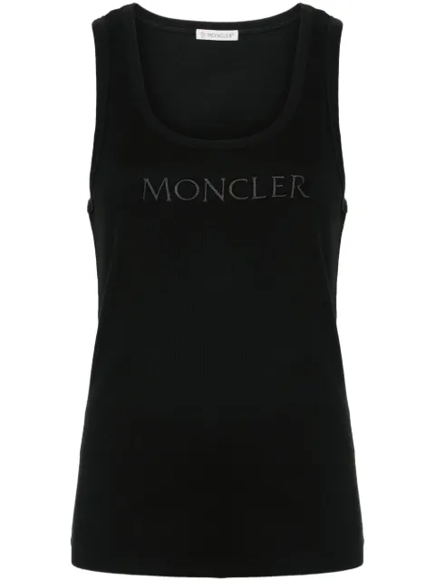 Moncler logo-embroidered tank top Black J10938P0000689AK6
