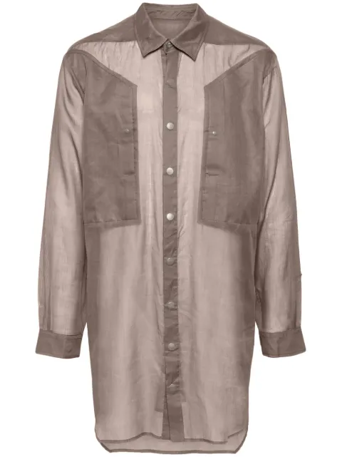 Rick Owens Jumbo sheer shirt Brown RU01D3240OR