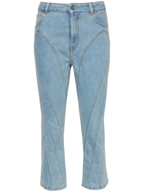 Mugler high-rise cropped jeans Blue 6PA0426247
