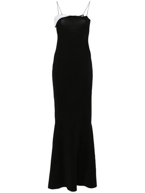 Jacquemus Aro draped maxi dress Black 241KN4492358990