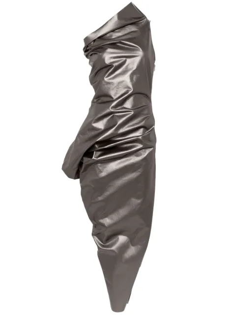 Rick Owens Walrus metallic-effect maxi dress Brown RP01D2521SCT
