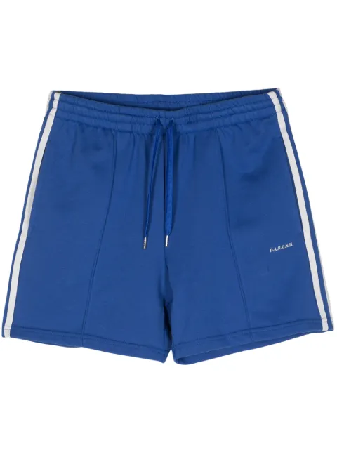 P.A.R.O.S.H. logo-embroidered striped shorts Blue D210567CASH24