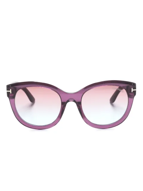 TOM FORD Eyewear Tamara oversize-frame sunglasses Purple FT1114