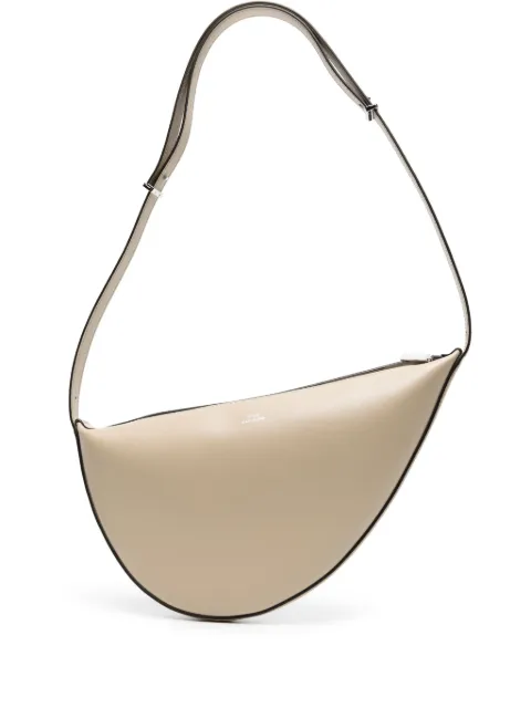 TOTEME Scooped sling leather shoulder bag Neutrals 242WAL2276LE0025125