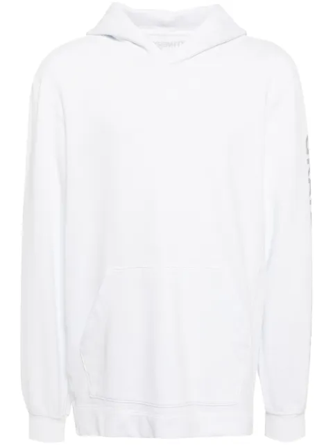 James Perse long-sleeve cotton hoodie White MQU3521GRD