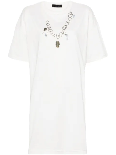 Fabiana Filippi graphic-print T-shirt minidress Neutrals ABD274F469H4460000