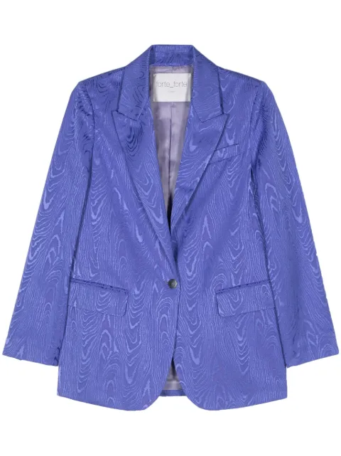 Forte Forte moire-effect blazer Blue 12322