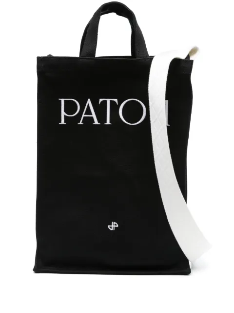 Patou logo-embroidered tote bag Black AC0620076999B