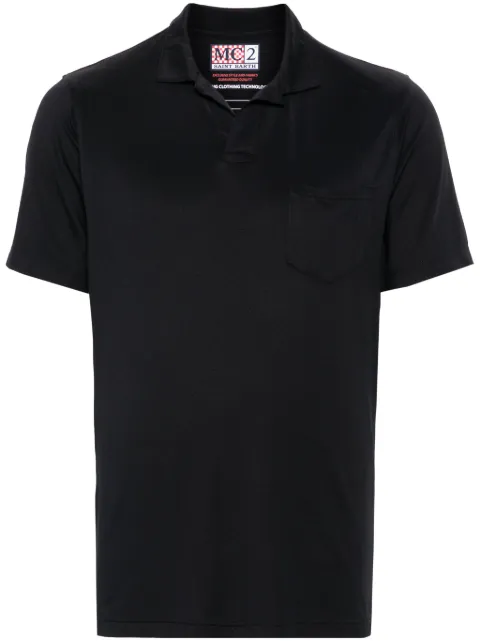 MC2 Saint Barth stretch-jersey polo shirt Black CMB0001