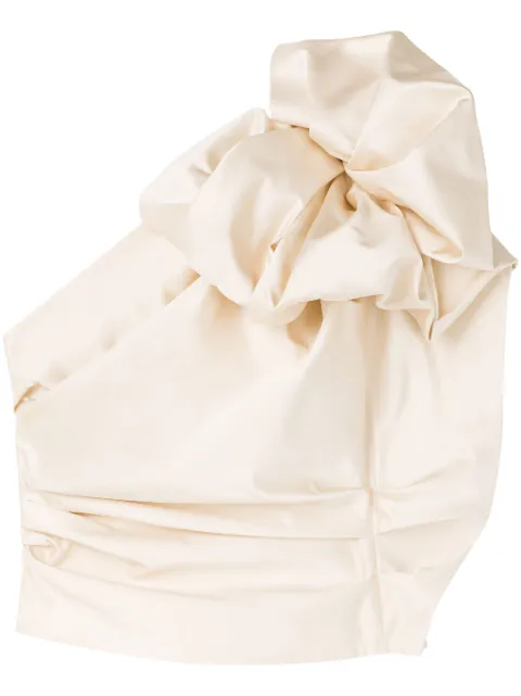 AZ FACTORY Wisteria flora-ruffle top Neutrals 23TOP149DU1