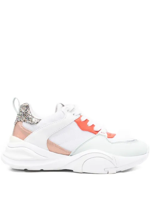 GUESS USA glitter-panelled chunky sneakers White FL5B3SFAM12
