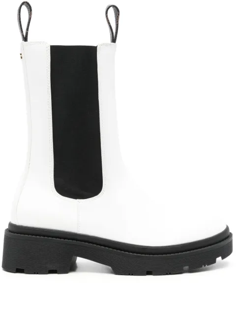 GUESS USA logo-plaque Chelsea leather boots White FL7LORELE10O