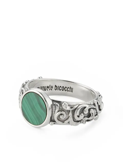 Emanuele Bicocchi Arabesque malachite ring Green EA4V