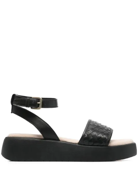 Bugatti 45mm Kya interwoven leather sandals Black 431A7H801000