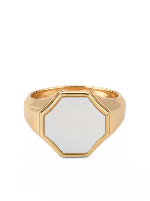 Emanuele Bicocchi Hex signet ring Gold EA5WG