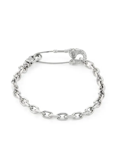 Emanuele Bicocchi crest pin bracelet Silver SNB1