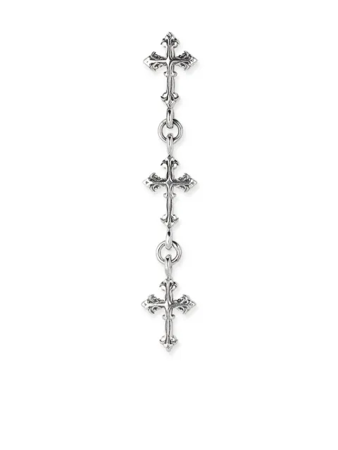 Emanuele Bicocchi Avelli Cross silver drop earring Silver SFCE2
