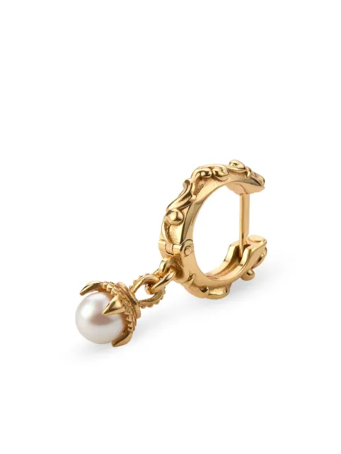 Emanuele Bicocchi pearl-pendant single hoop earring Gold KLEP3G