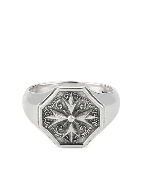Emanuele Bicocchi logo-crest signet ring Silver MLA1