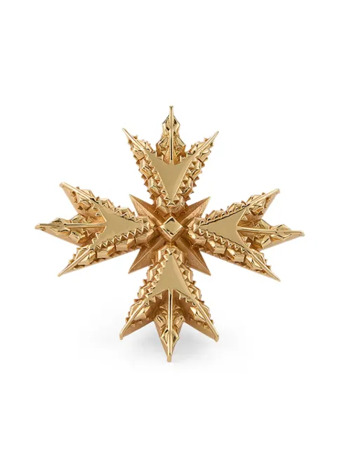 Emanuele Bicocchi Crest gold-plated brooch Gold MLS1G