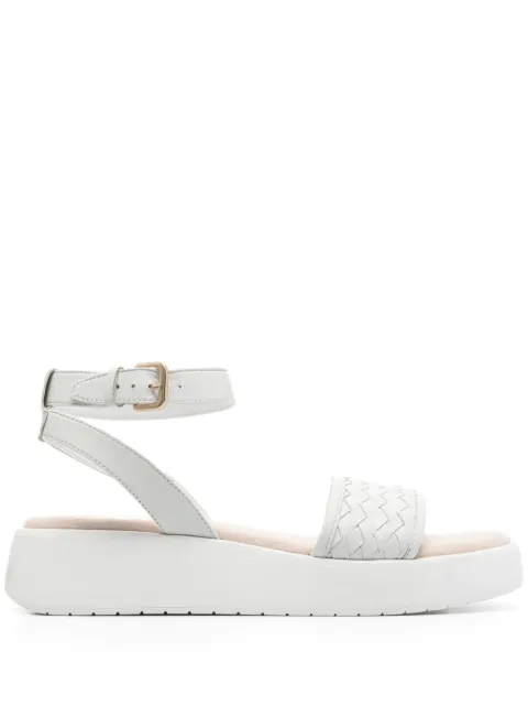 Bugatti 45mm Kya interwoven leather sandals White 431A7H801000