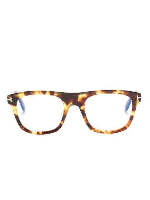 TOM FORD Eyewear tortoiseshell square-frame glasses Brown TF5939B
