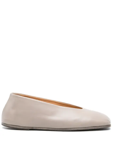 Marsèll Coltellaccio leather ballerina shoes Grey MW5885