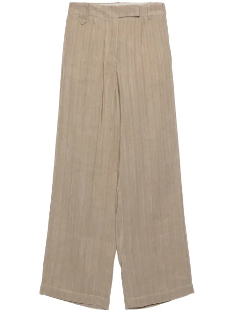 Alysi herringbone straight trousers Neutrals 104141P4232