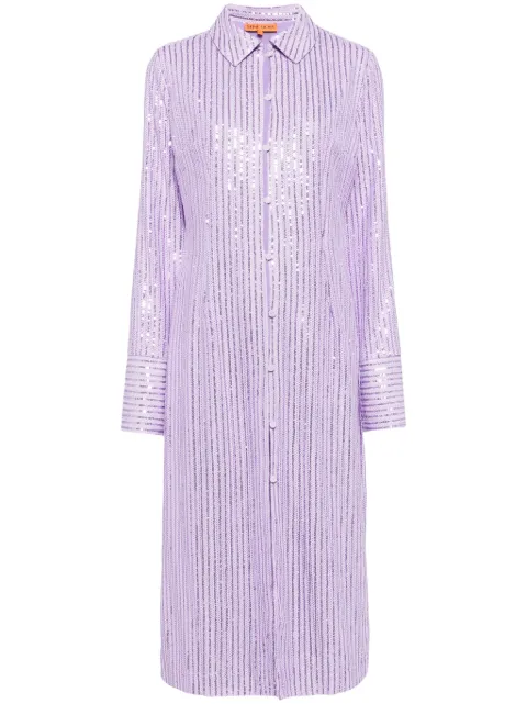 Stine Goya Sonja sequin-embellished shirtdress Purple SG5709