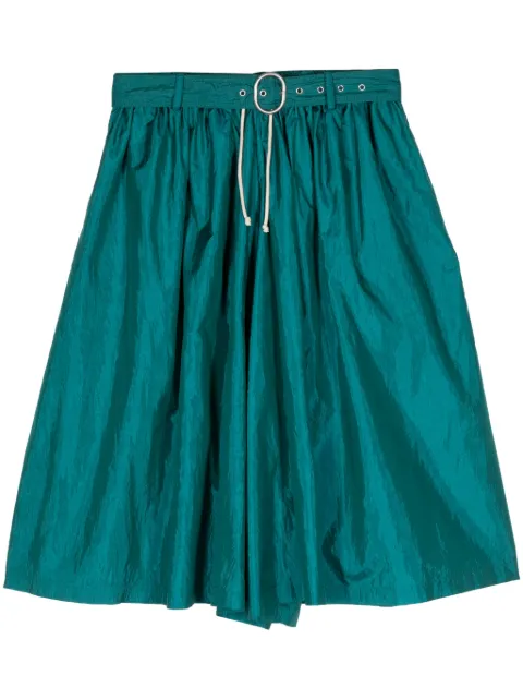 Jil Sander wide-leg belted shorts Green J40KA0201J70003