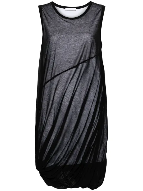 Helmut Lang Bubble sheer-overlay dress Black O02HW601