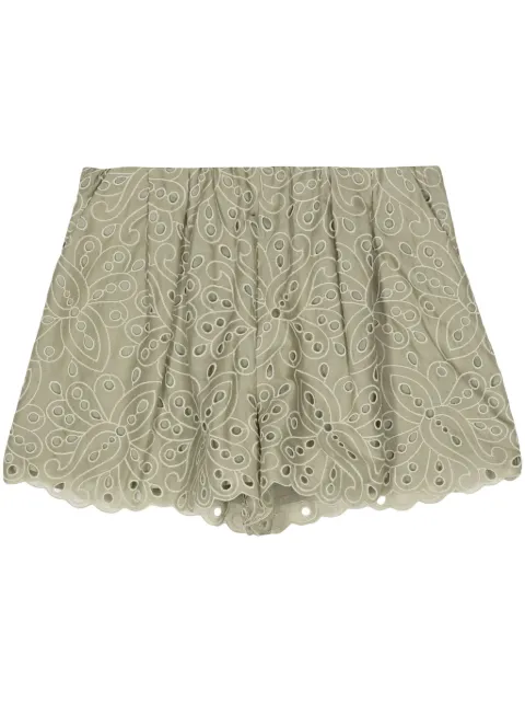Dice Kayek broderie anglaise cotton shorts Green SS24P399